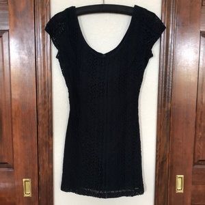 Lace navy blue Hollister mini dress